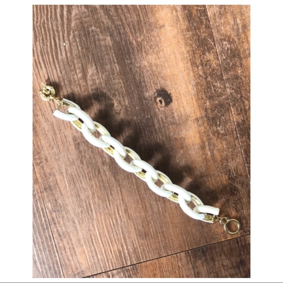 WHITE ENAMEL LINK BRACELET - Picture 5 of 5